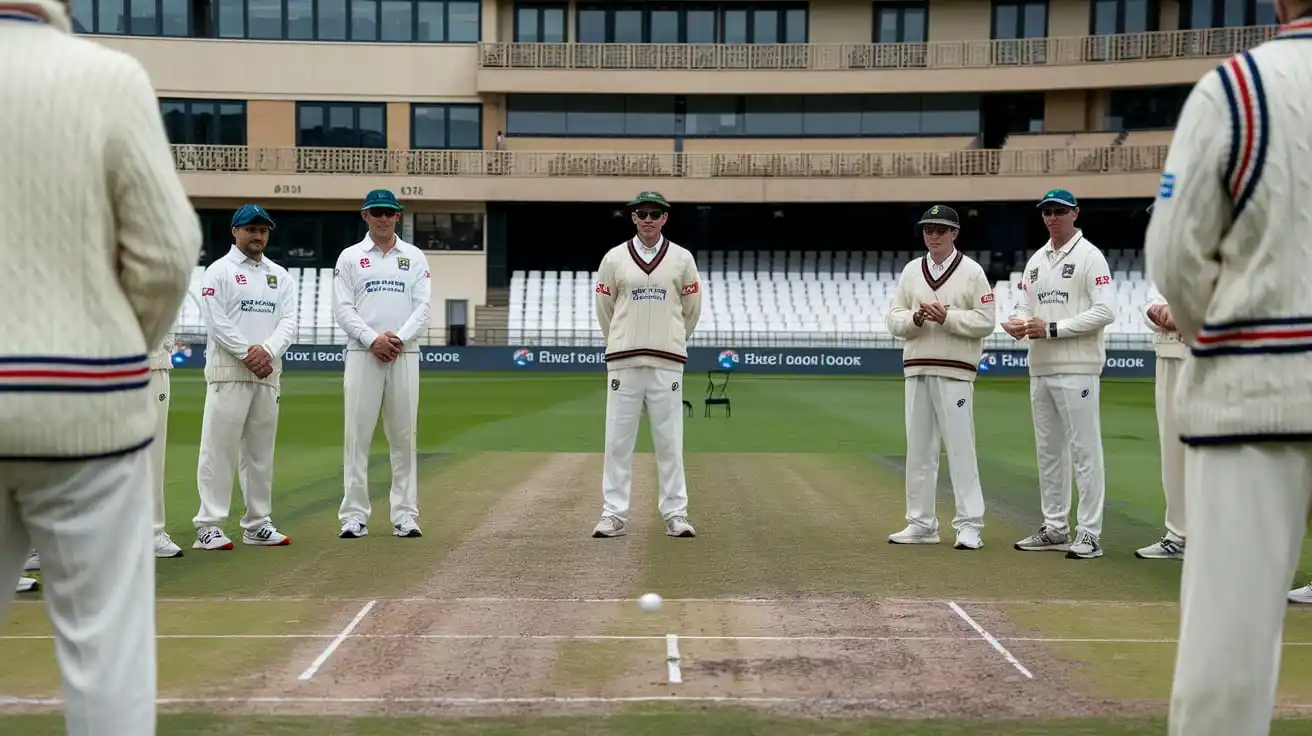 People playing cricket